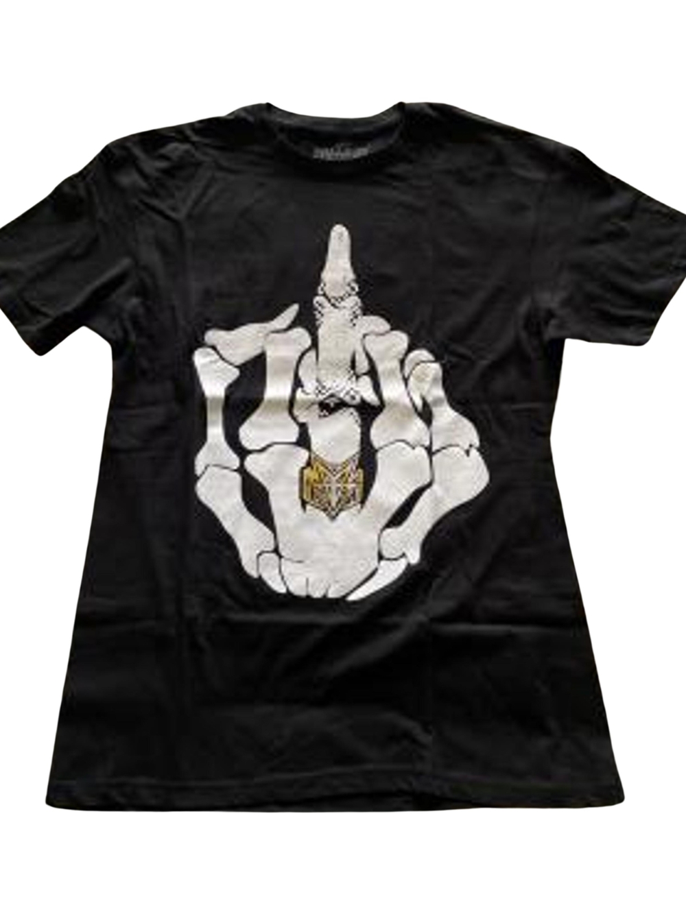 Falling in Reverse Middle Finger Cancel Me F♡♡k You Skeleton Black Tee Small
